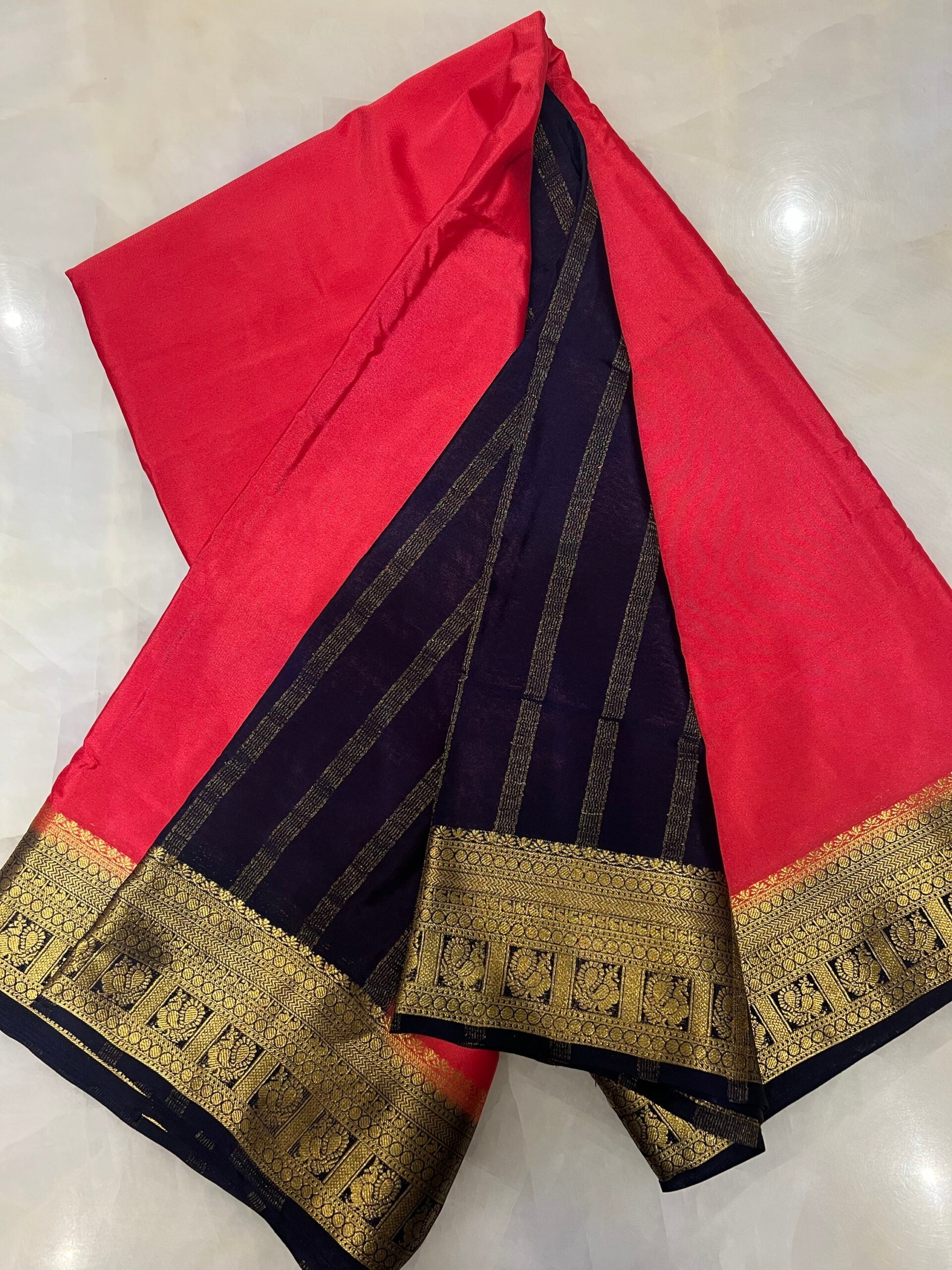 Semi Mysore Silk | Chiffon Mysore silk – Kanjeevaram Silk Mandir