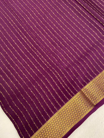 Pure Crepe Mysore Silk Certified Saree 120 GSM