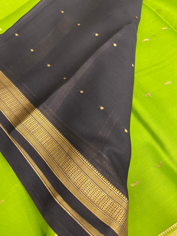 Pure Crepe Mysore Silk Saree 80 GSM Silk Mark Certified