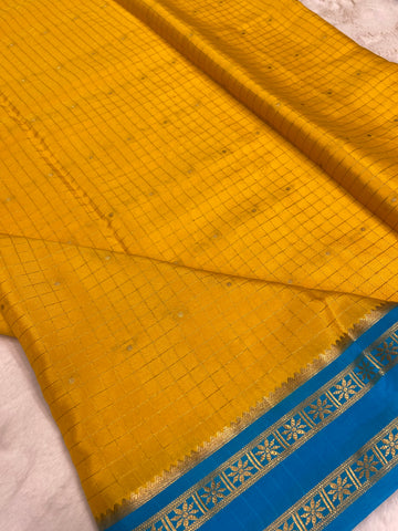 Pure Crepe Mysore Silk Certified Saree 120 GSM