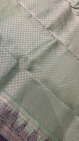 Half mix Kanjeevaram silk saree