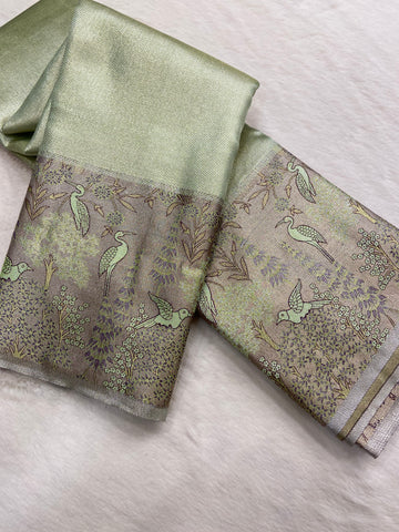 Bridal semi tissue Kanjeevaram silk saree