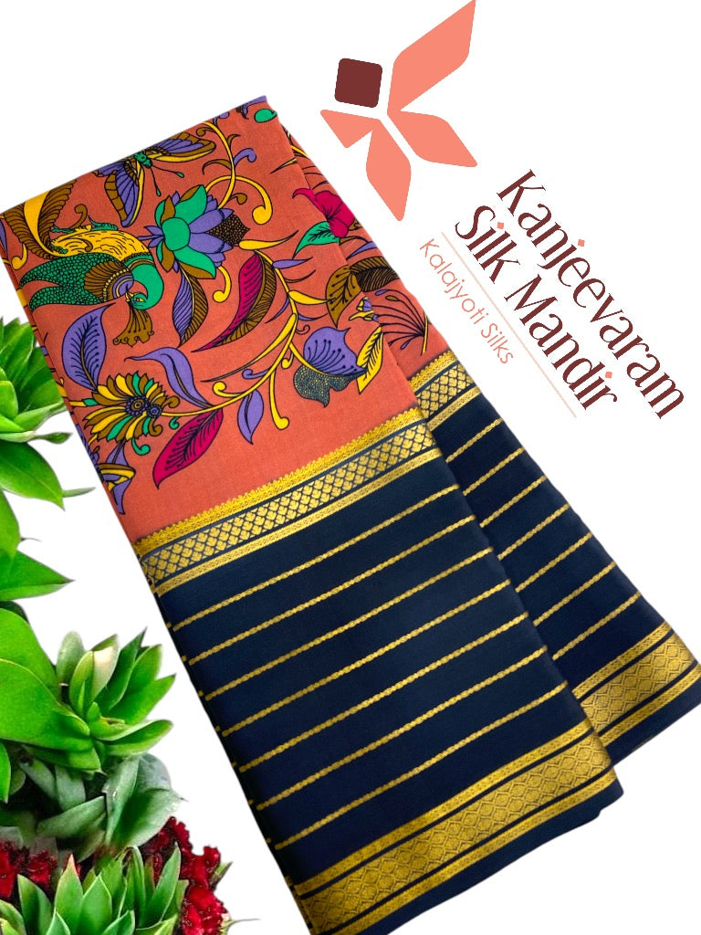 Pure Crepe Mysore Silk Certified Saree 120 GSM