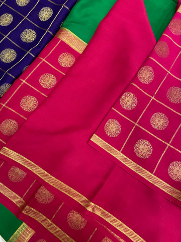 Pure Crepe Mysore Silk Certified Saree 120 GSM