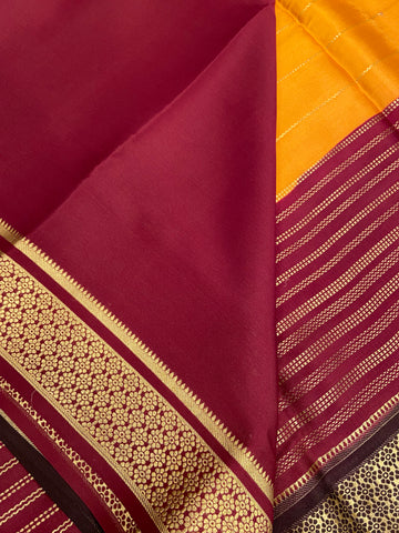 Pure Crepe Mysore Silk Certified Saree 120 GSM