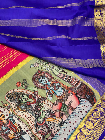 Pure Crepe Mysore Silk Certified Saree 120 GSM