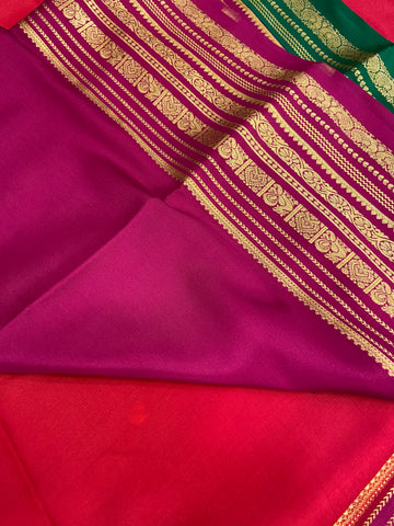 Pure Crepe Mysore Silk Certified Saree 100 GSM