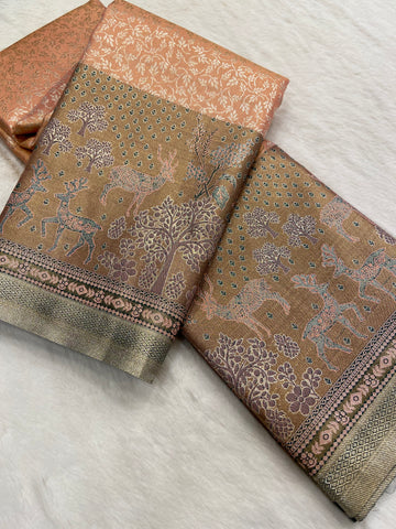 Bridal semi tissue Kanjeevaram silk saree