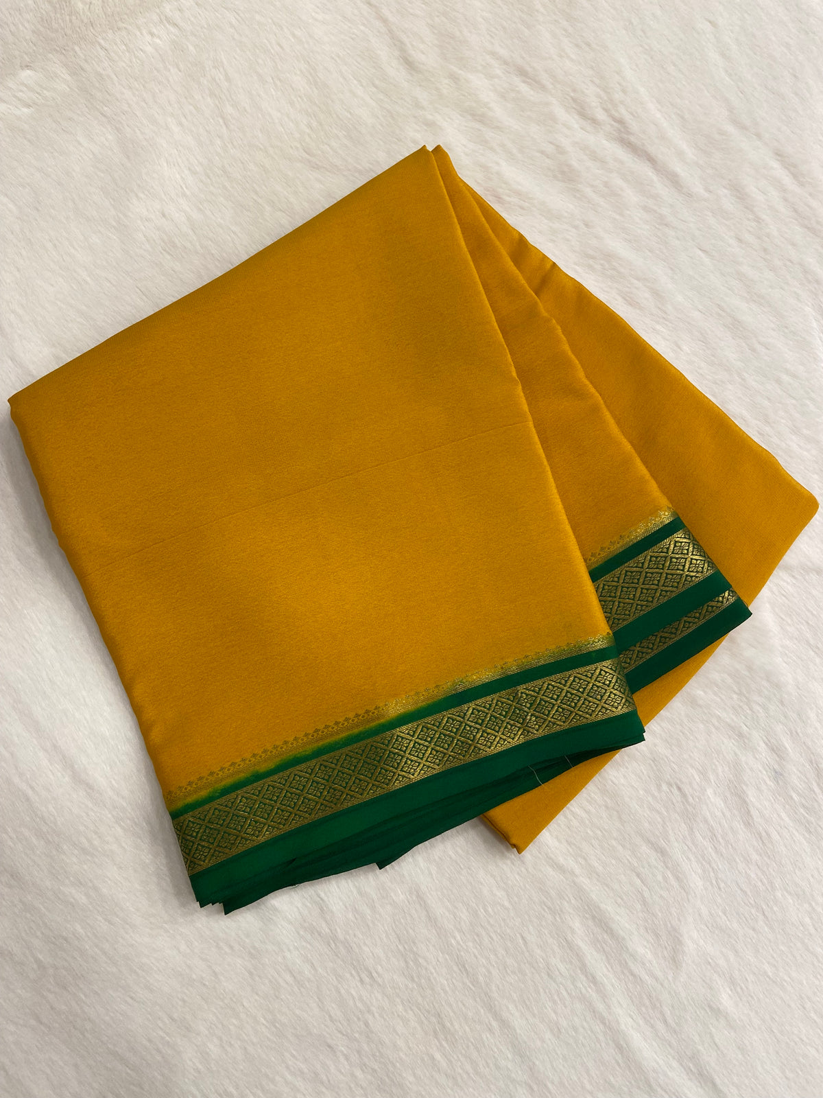 Pure Crepe Mysore Silk Certified Saree 120 GSM