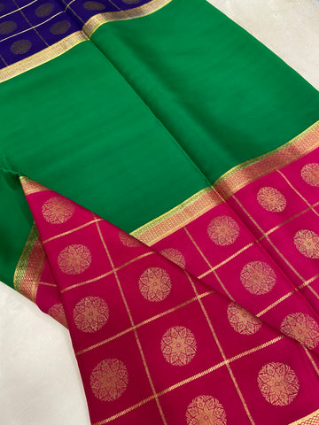 Pure Crepe Mysore Silk Certified Saree 120 GSM