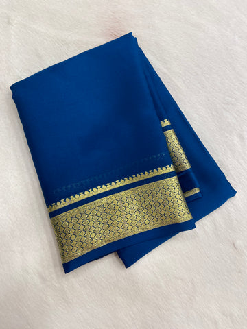 Pure Crepe Mysore Silk Certified Saree 80 GSM