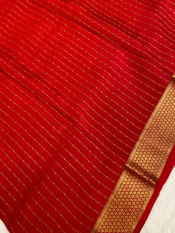 Pure Crepe Mysore Silk Certified Saree 120 GSM