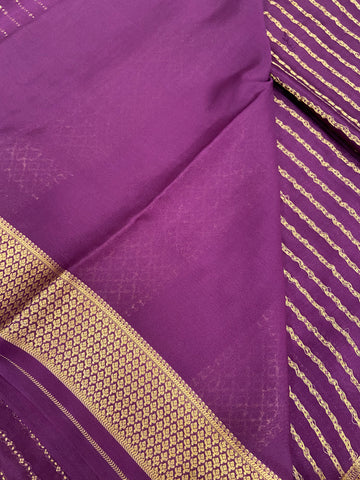 Pure Crepe Mysore Silk Certified Saree 120 GSM