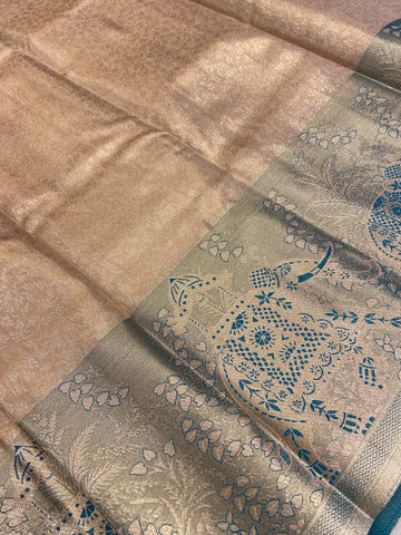 Bridal semi tissue Kanjeevaram silk saree