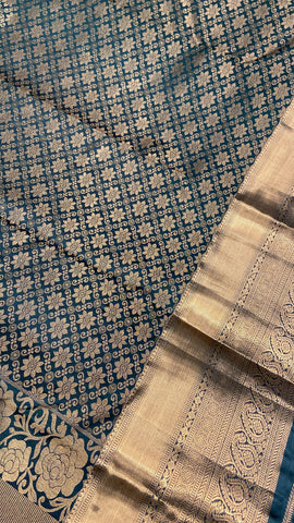 Half mix Kanjeevaram silk saree