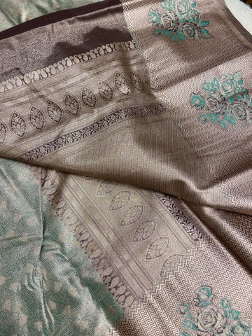 Bridal semi tissue Kanjeevaram silk saree