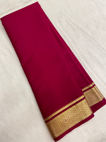 Pure Crepe Mysore Silk Certified Saree 80 GSM