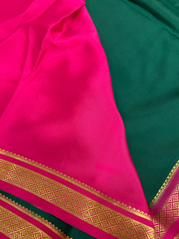 Pure Crepe Mysore Silk Certified Saree 120 GSM