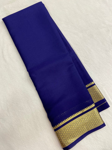 Pure Crepe Mysore Silk Certified Saree 80 GSM