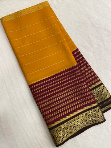 Pure Crepe Mysore Silk Certified Saree 120 GSM