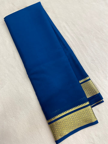 Pure Crepe Mysore Silk Certified Saree 80 GSM