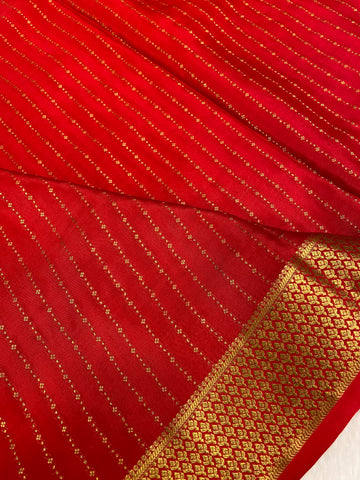 Pure Crepe Mysore Silk Certified Saree 120 GSM