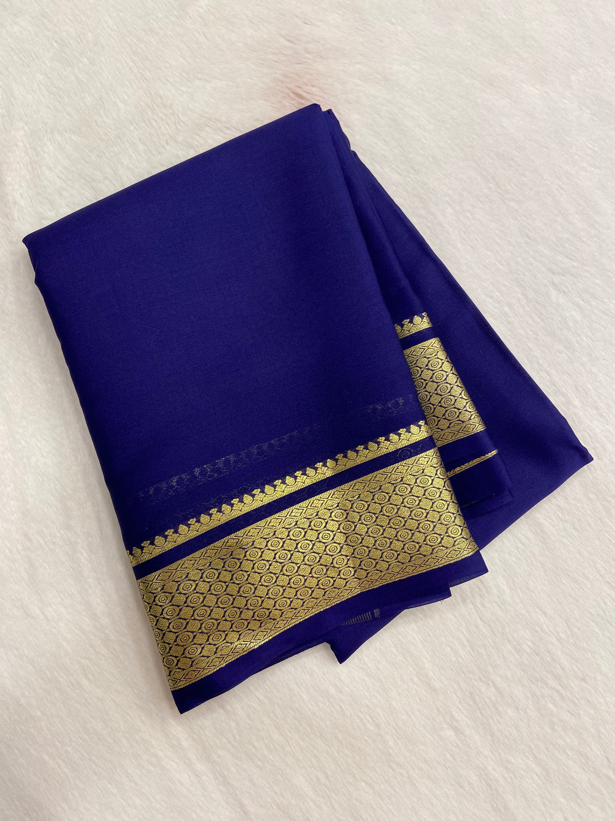 Pure Crepe Mysore Silk Certified Saree 80 GSM