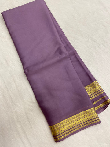 Pure Crepe Mysore Silk Certified Saree 80 GSM