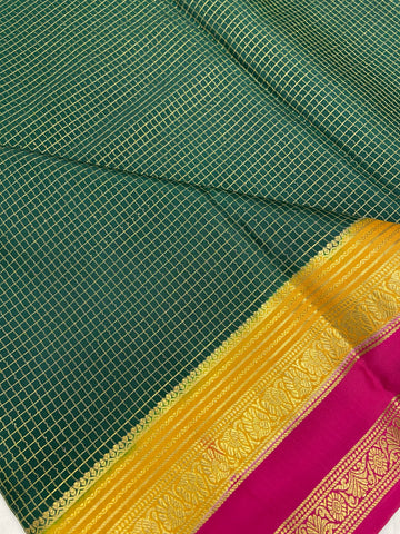 Pure Crepe Mysore Silk Certified Saree 120 GSM