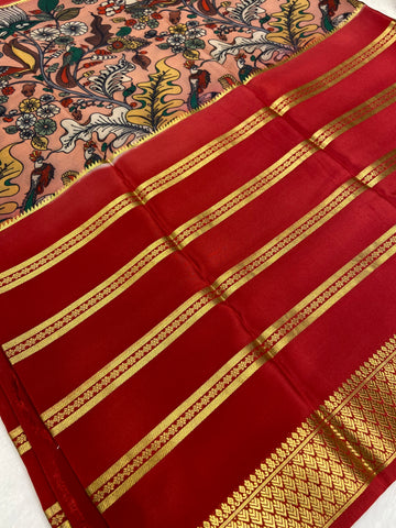 Pure Crepe Mysore Silk Certified Saree 120 GSM