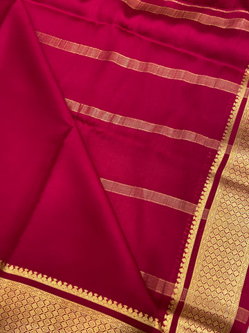 Pure Crepe Mysore Silk Certified Saree 80 GSM