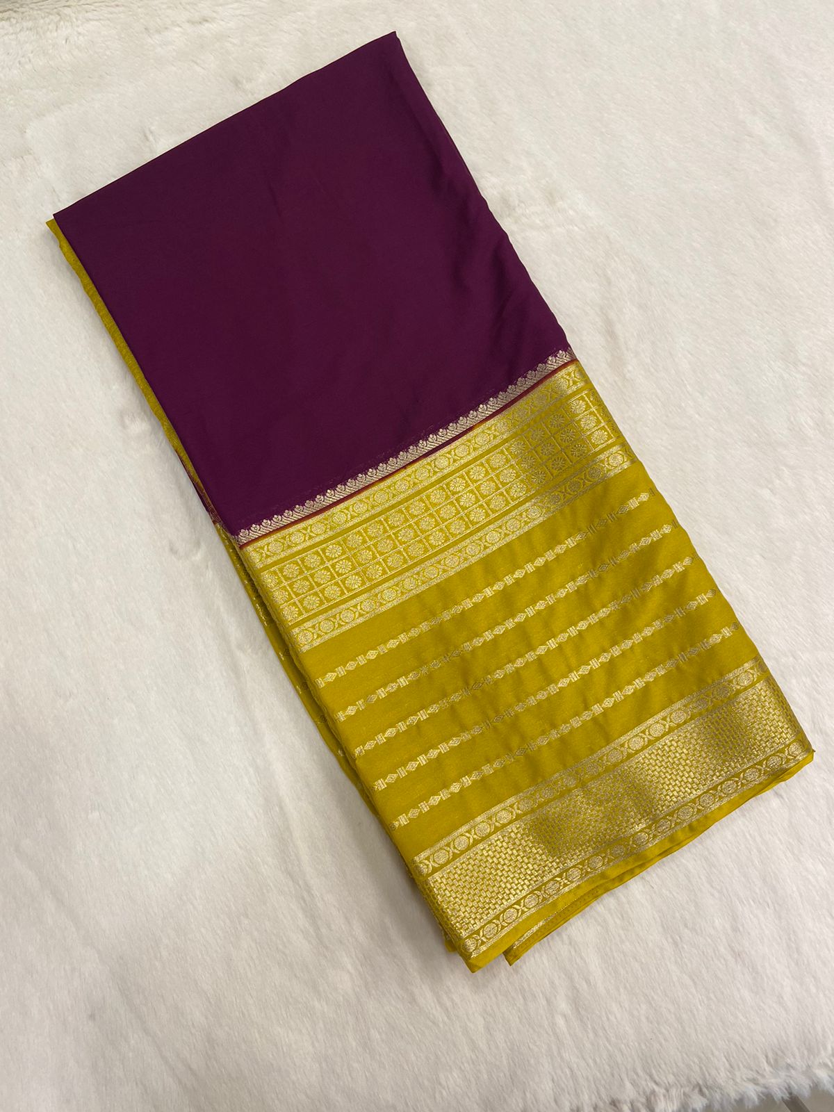 Pure Mix Crepe Mysore Silk Saree