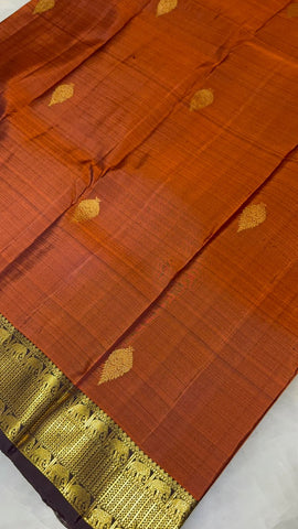 Pure Zari handloom Kanjeevaram silk mark certified saree