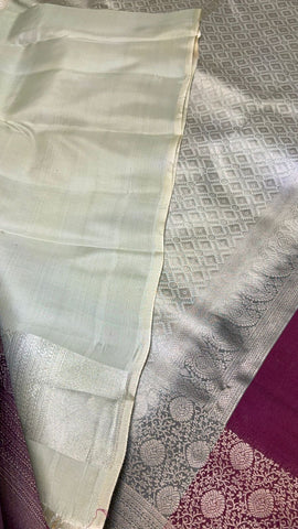 Half mix Kanjeevaram silk saree