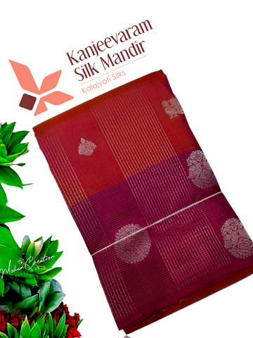 Half mix Kanjeevaram silk saree