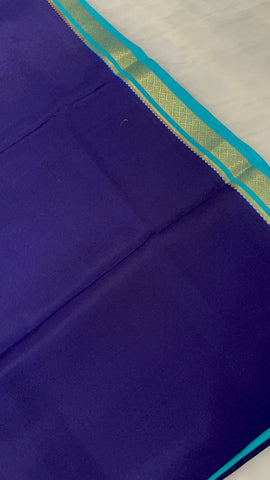 Pure Crepe Mysore Silk Saree 100 GSM Silk Mark Certified