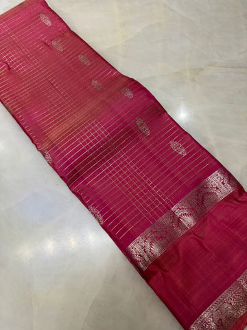 Pure 1G Zari handloom kanjeevaram silk mark certified saree