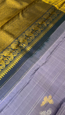 Pure 1G Zari handloom kanjeevaram silk mark certified saree