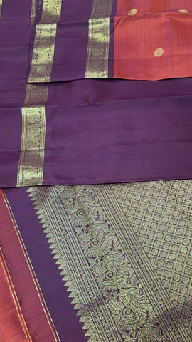 Pure 2G Zari handloom Kanjeevaram silk mark certified saree