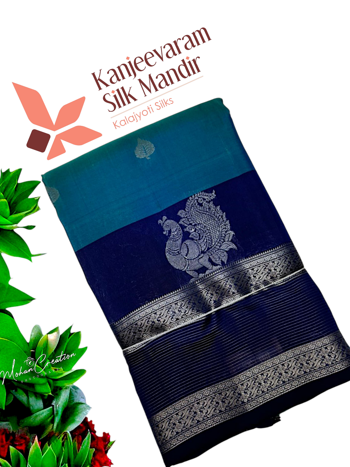 Half mix Kanjeevaram silk saree