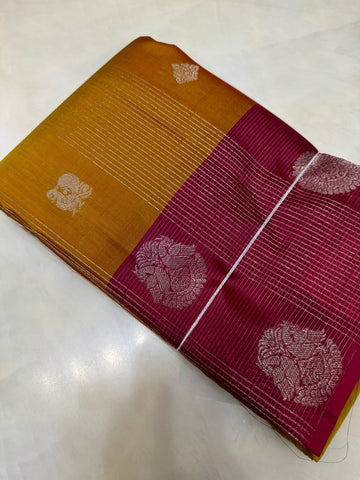 Half mix Kanjeevaram silk saree