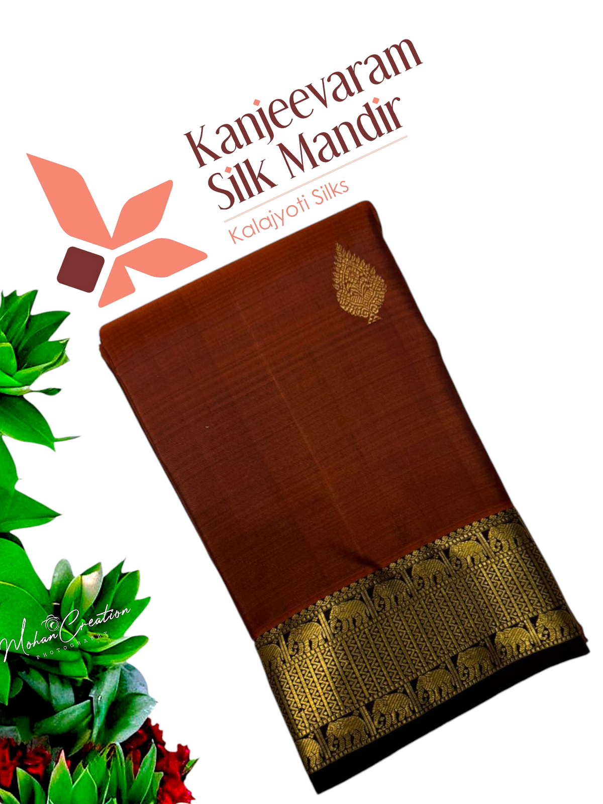 Pure Zari handloom Kanjeevaram silk mark certified saree