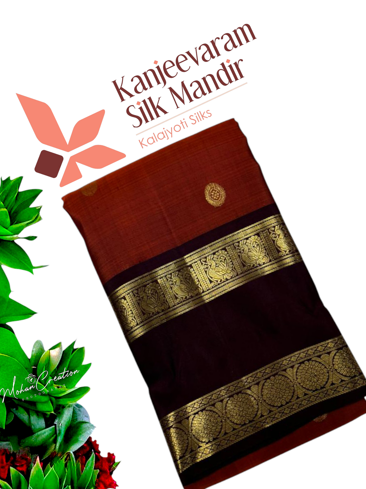 Pure 2G Zari handloom Kanjeevaram silk mark certified saree