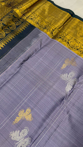 Pure 1G Zari handloom kanjeevaram silk mark certified saree