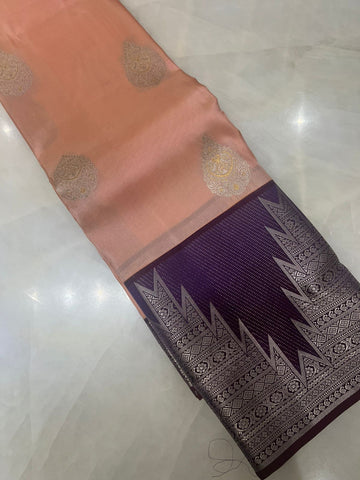 Half mix Kanjeevaram silk saree