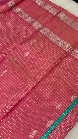 Pure 1G Zari handloom kanjeevaram silk mark certified saree