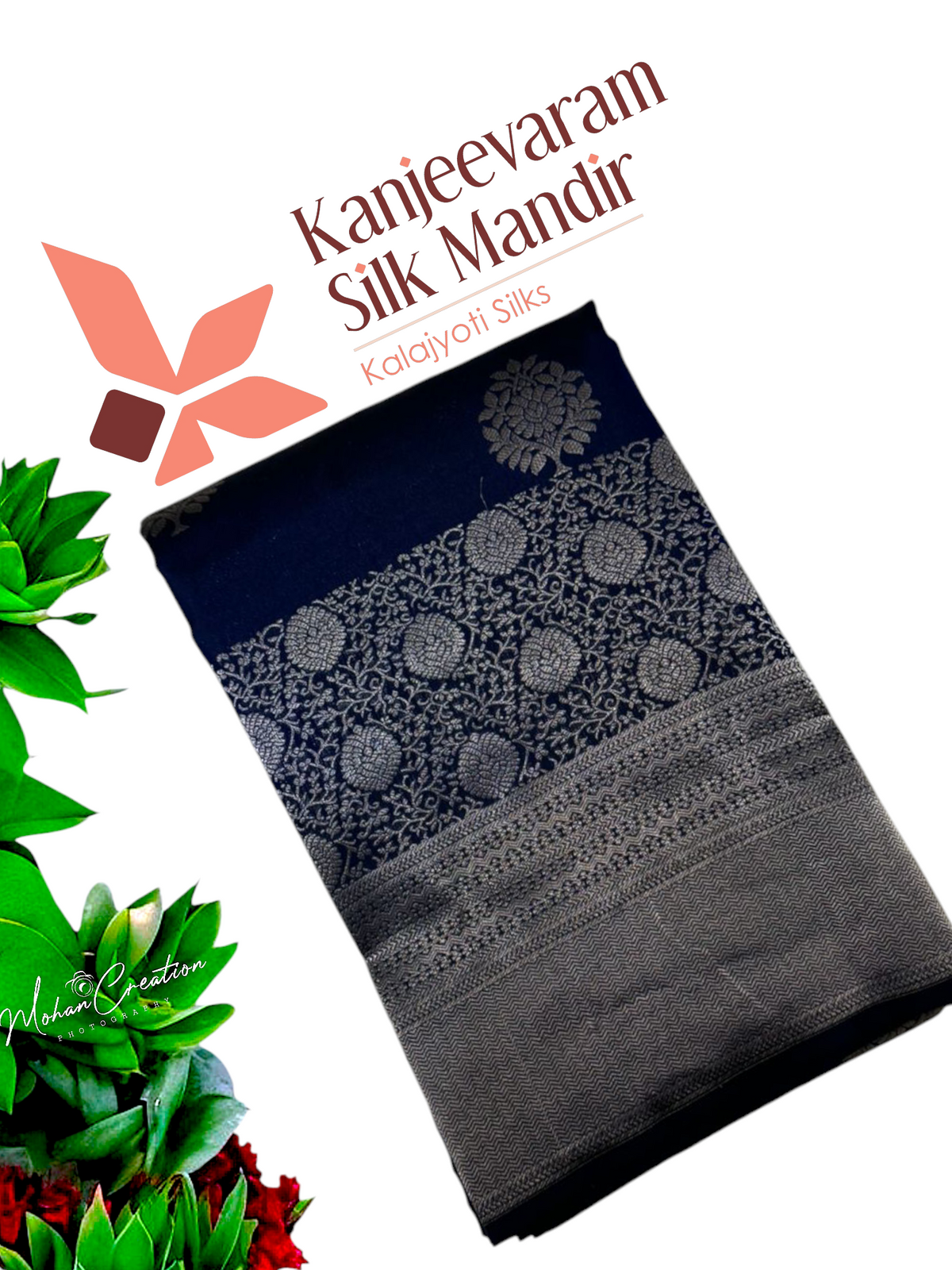 Half mix Kanjeevaram silk saree