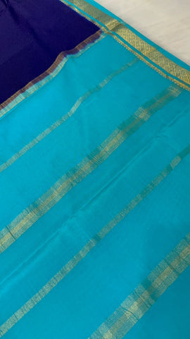 Pure Crepe Mysore Silk Saree 100 GSM Silk Mark Certified