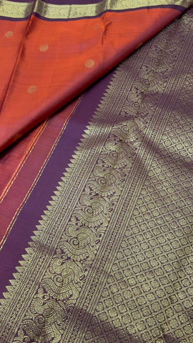 Pure 2G Zari handloom Kanjeevaram silk mark certified saree