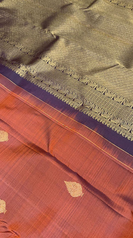 Pure Zari handloom Kanjeevaram silk mark certified saree